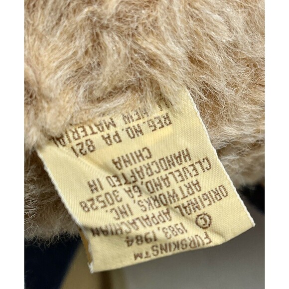Vtg FurSkins Xavier Roberts Plush Stuffed Toy Bear Hat Boots Tie Plaid Shirt 20" - Picture 14 of 14